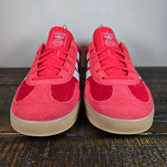 NEW adidas Gazelle Indoor Womens Size 11 Shoes Scarlet Red Hazy Green IG6786 - Picture 3 of 12